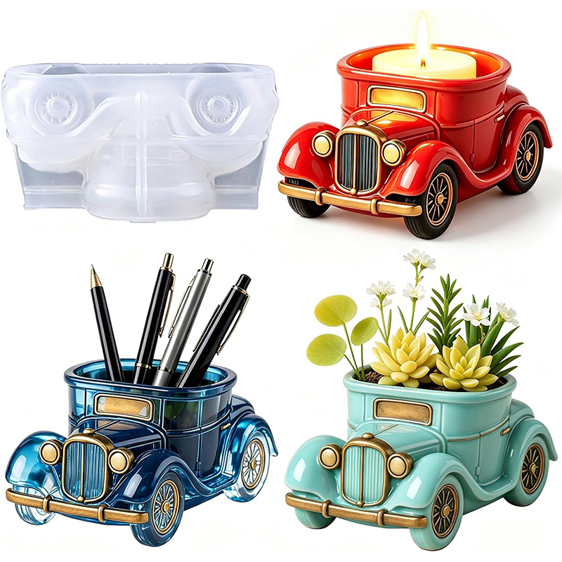 Succulent Set - 3D Vintage Bus Car Succulent Pot