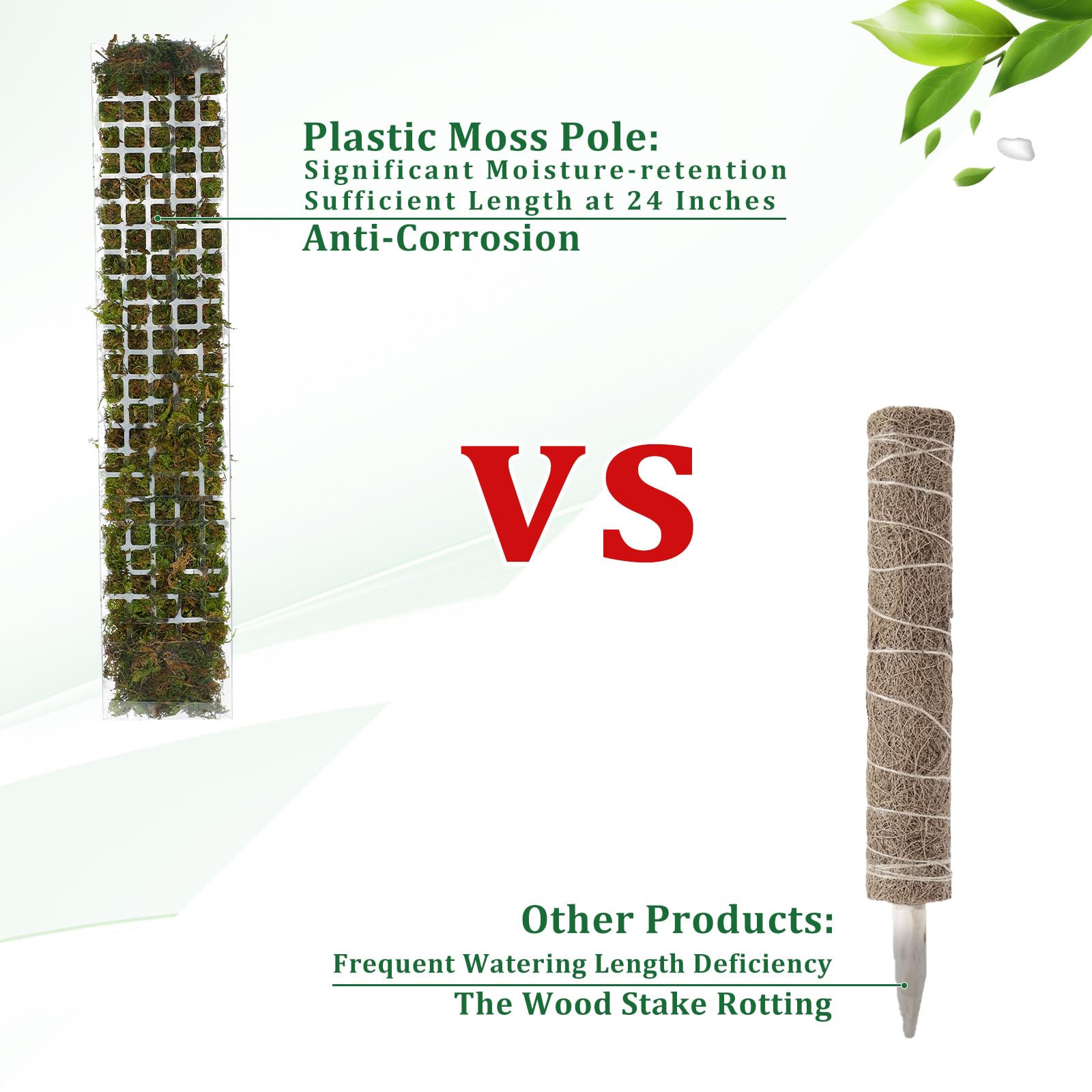 Moss Pole Plastic Plant Stand  - đánh giá và giá Plant Support Stake