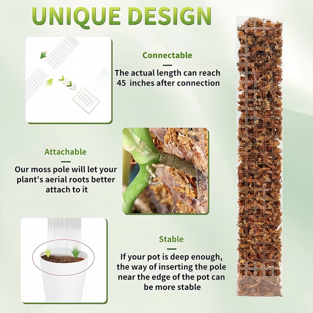 Moss Pole Plastic Plant Stand  - đánh giá và giá Plant Support Stake