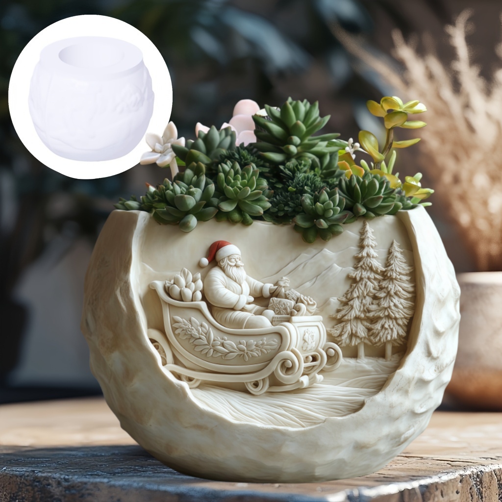Cedar Sled Santa Claus Relief  - đánh giá và giá Succulent Set