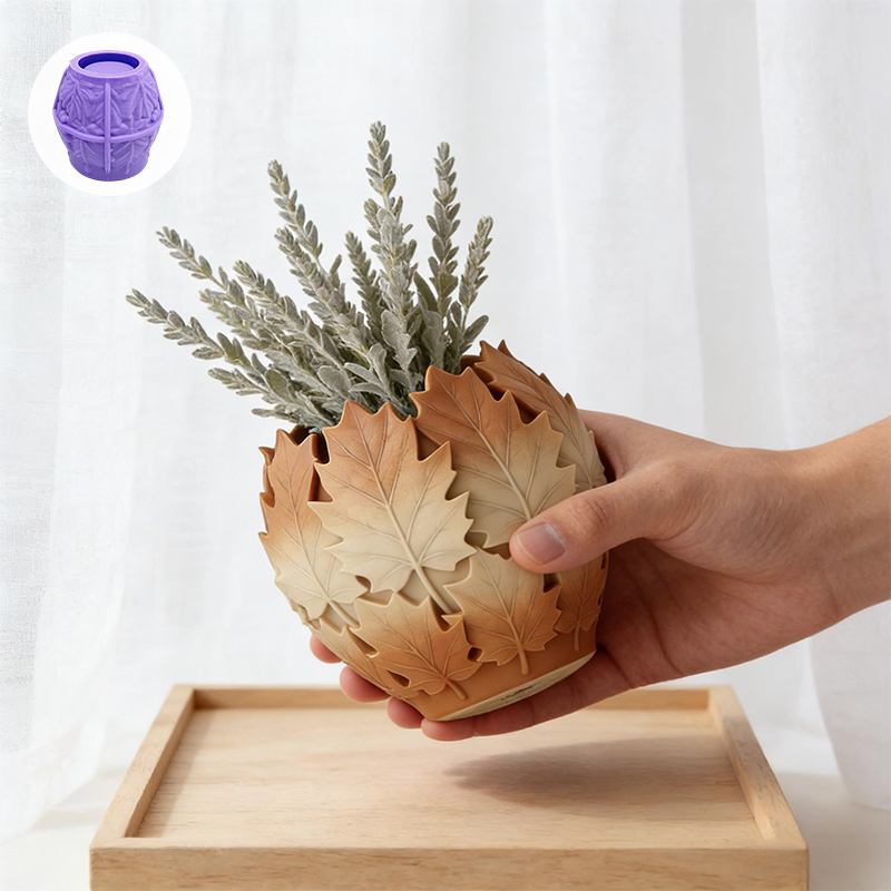 Leaves-shaped silicone art mol - đánh giá và giá Terracotta Pot