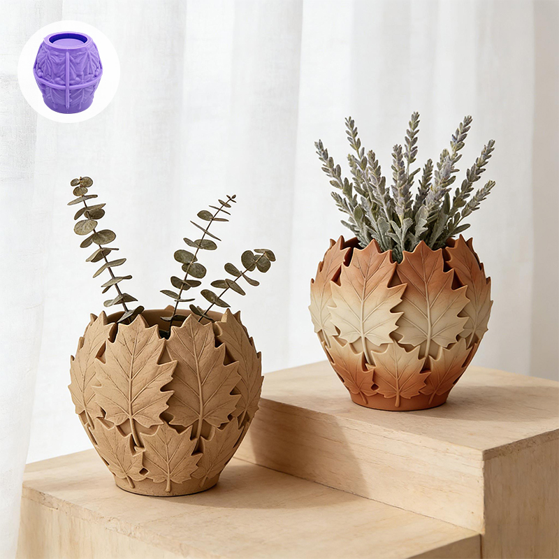 Leaves-shaped silicone art mol - đánh giá và giá Terracotta Pot