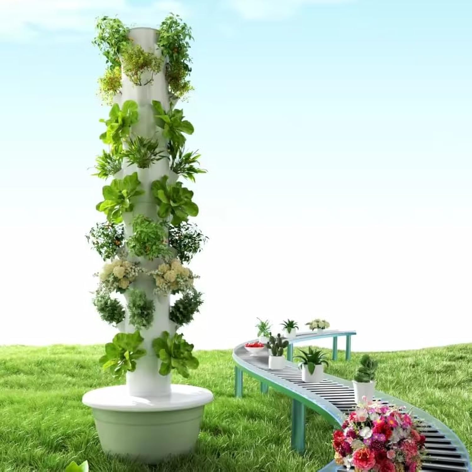 Vertical Hydroponic Grow Tower - đánh giá và giá Pothos